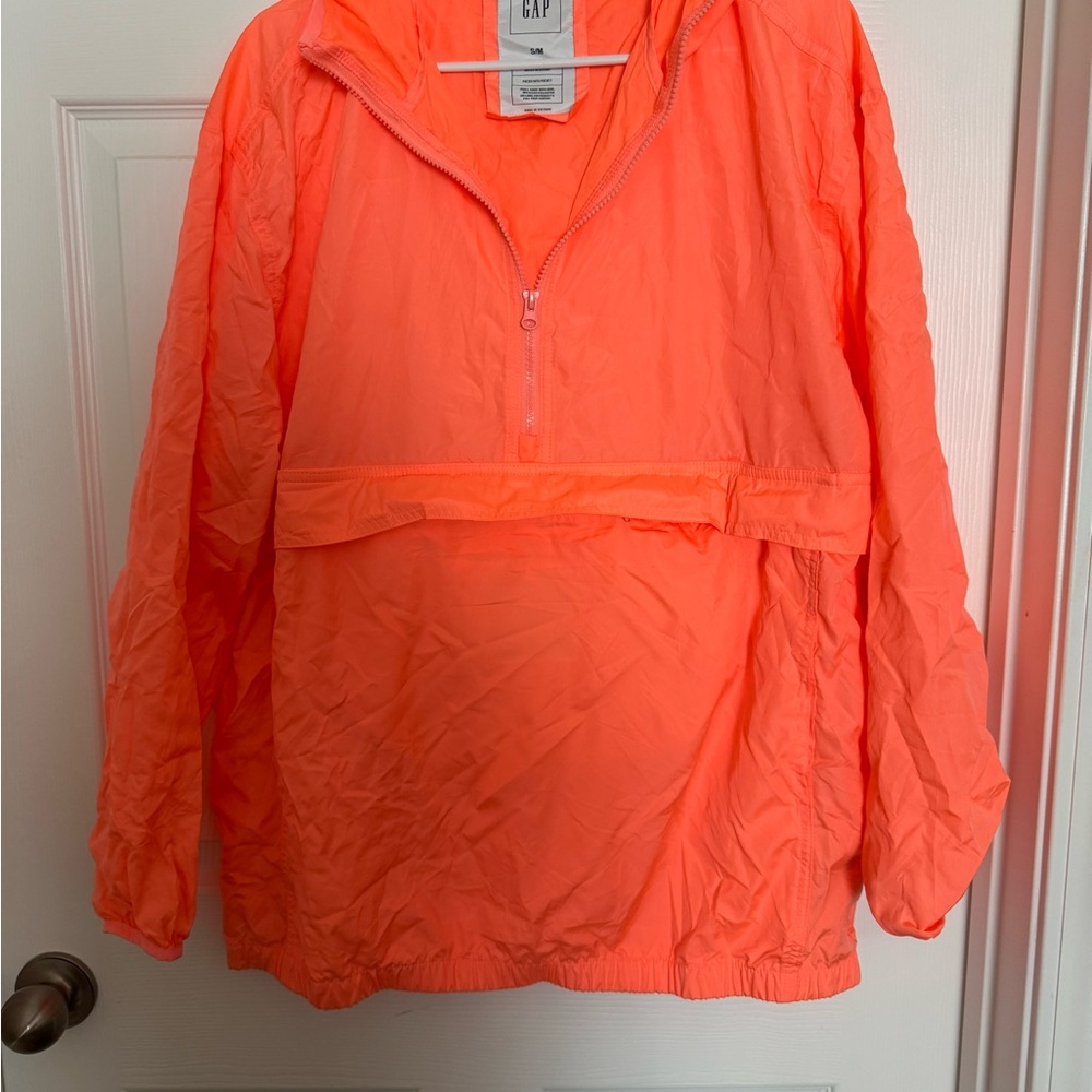 Bright Orange Windbreaker Jacket